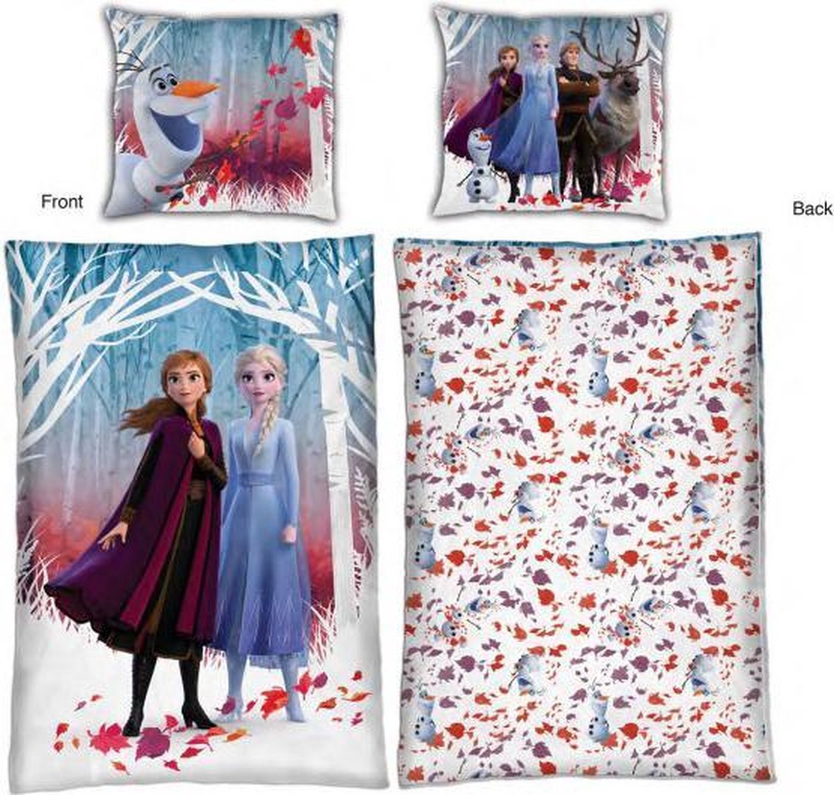 Disney Frozen Dekbedovertrek 140x200 Polyester Duurzaam 2in1