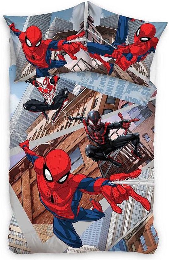 SpiderMan Dekbedovertrek 140x200 2in1 Duurzaam Katoen