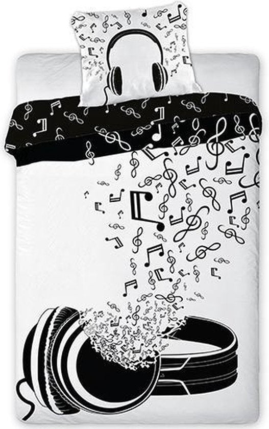 Muziek Music Dekbedovertrek 140x200 Duurzaam Katoen 2in1