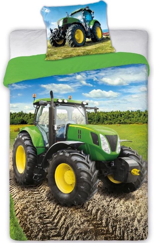 Tractor Dekbedovertrek Traktor 140x200 Katoen2in1
