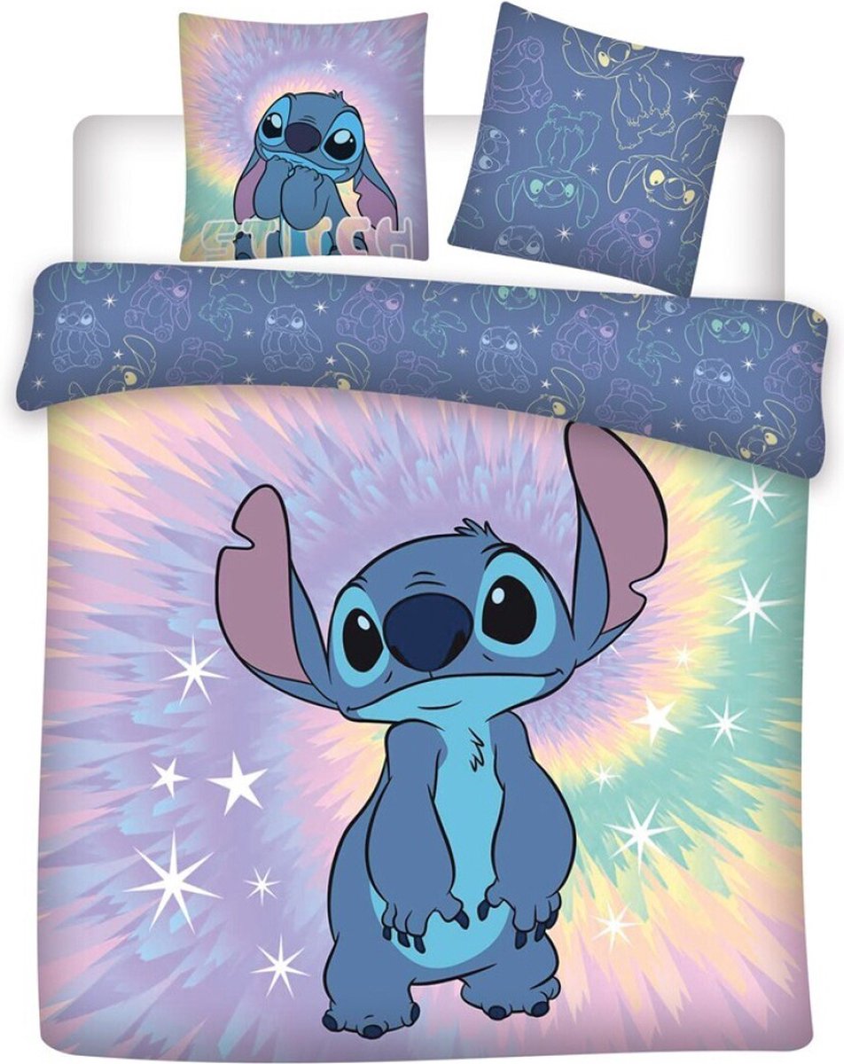 Stitch Lilo Dekbedovertrek 240x220 Duurzaam Polykatoen Lits/Jits Jumeaux