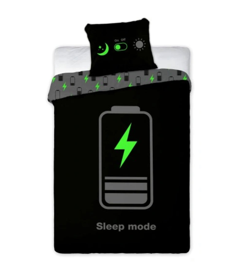 Game Sleep Mode Dekbedovertrek 140x200 GLOW in the Dark 2in1 Duurzaam Katoen