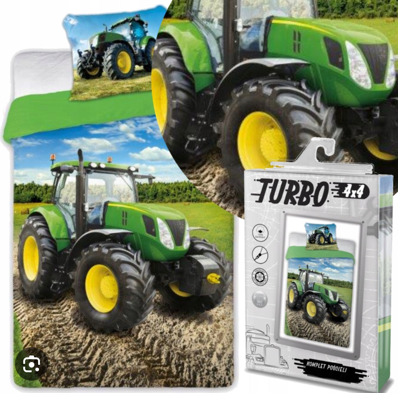 Tractor Dekbedovertrek Traktor 140x200 Katoen2in1