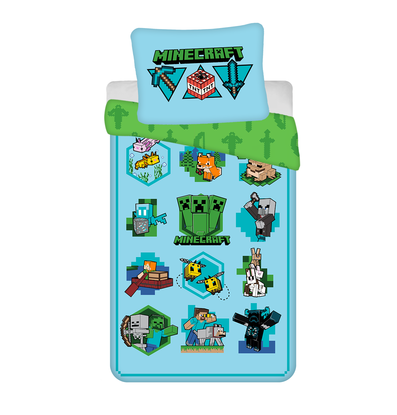 Minecraft Dekbedovertrek duurzaam Let's Play