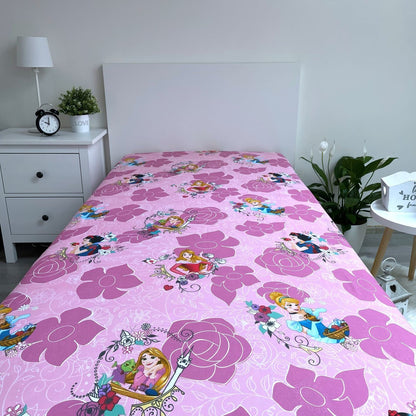 Disney Prinsessen Hoeslaken 90x200 Duurzaam Katoen Roze