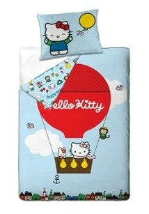 Hello Kitty Organic Katoen Dekbedovertrek Balloon Rood