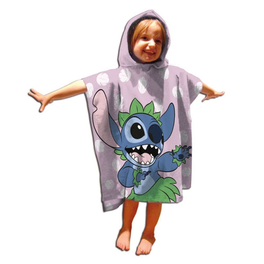 Disney Lilo en Stitch poncho 50x115 Duurzaam Kinderponcho