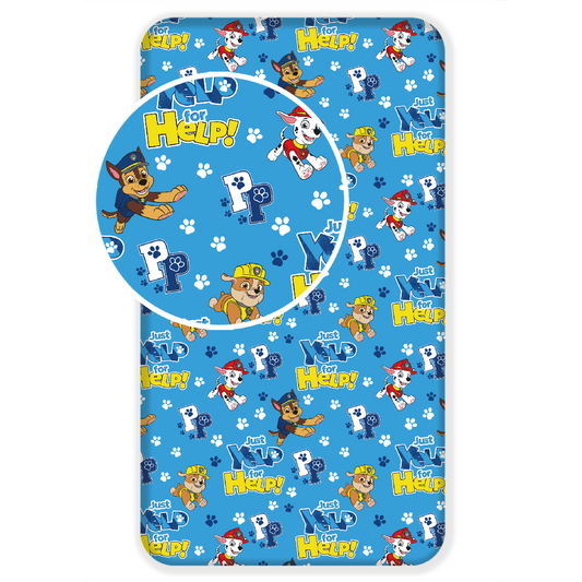 Paw Patrol Hoeslaken 90x200 Duurzaam Katoen Help