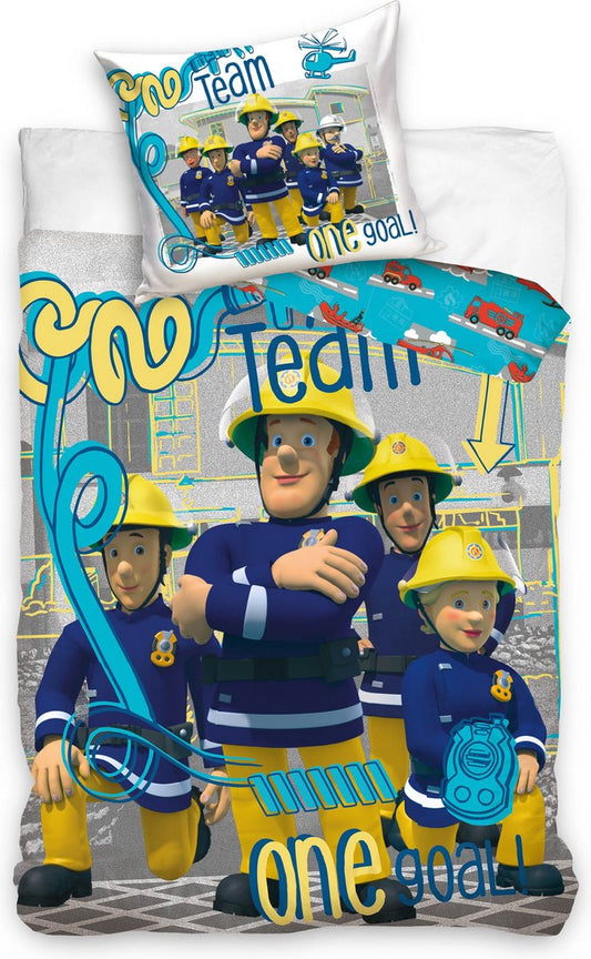 Brandweerman Sam Dekbedovertrek 140x200 Duurzaam Katoen 2in1