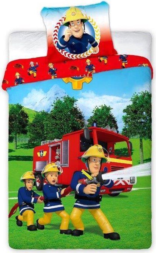 Brandweerman Sam Dekbedovertrek 140x200 Duurzaam Katoen 2in1