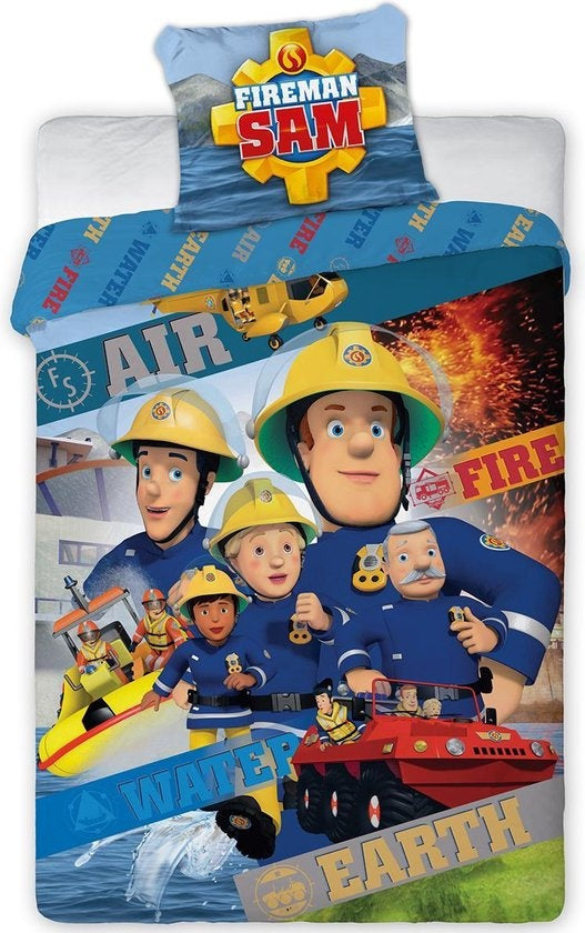 Brandweerman Sam Dekbedovertrek 140x200 Duurzaam Katoen 2in1