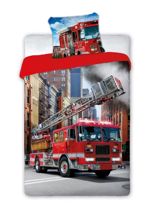 Brandweer Dekbedovertrek 140x200 Duurzaam Katoen 2in1